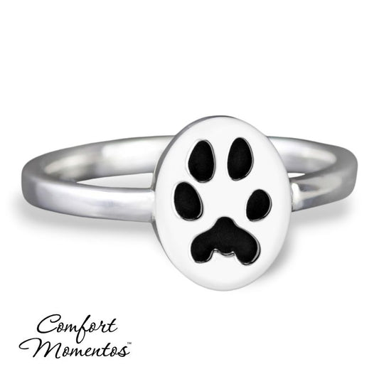 Pawprint Oval Ring - Silver